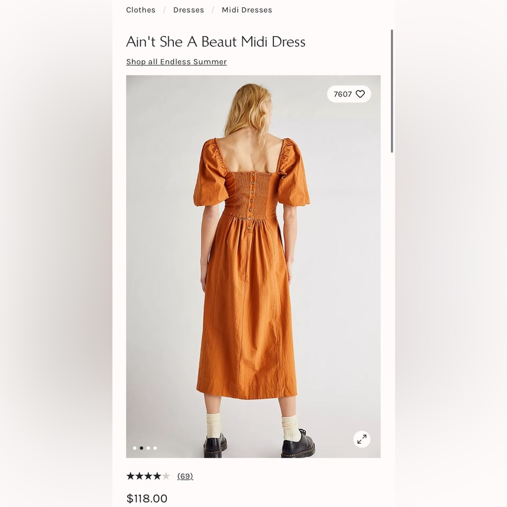 Free People Ain’t She A Beaut Midi Dress